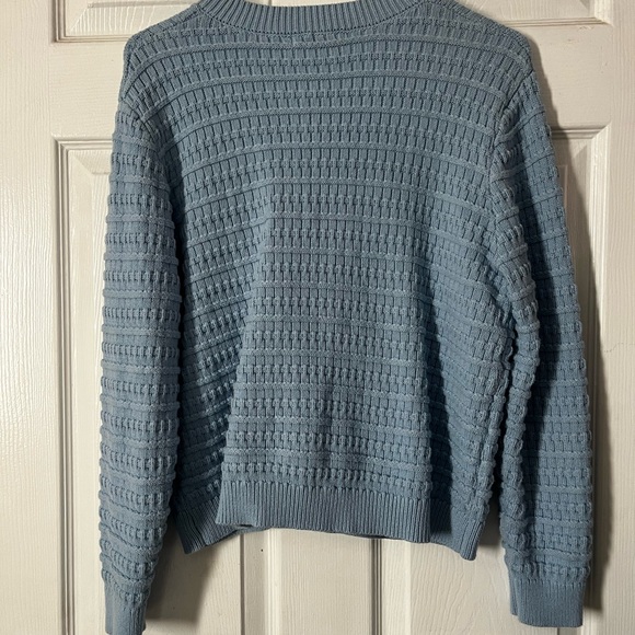 Light blue Textured Cardigan - Picture 3 of 5